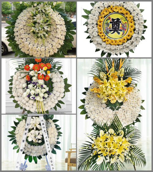湖北孝感市大悟县四姑镇竹园村花圈速递